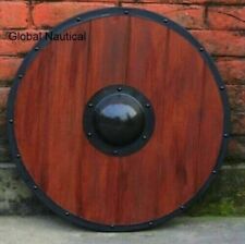 Medieval Dark Brown Color Designed Wooden Viking Shield Unique vintage Design picture