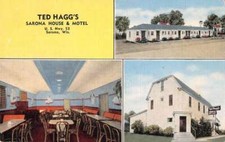 Sorona Wisconsin Ted Hagg's Sarona House and Motel Vintage Postcard AA37746 picture