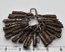 Lot of 20 Antique Vintage Hollow Barrel Keys picture