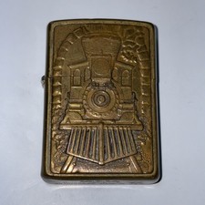 Vintage Zippo Great American Train Brass Lighter  picture