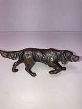 Vtg Bronze or Brass  Setter or Pointer Hunting Dog Figurine 4.5
