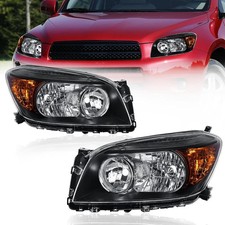 Pair Headlights Assembly Compatible for 2006-2009 Toyota RAV4 4-Door Halogen Onl picture