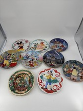 Lot of 9 Vintage 90s-2000s DIsney Commemorative Plates. Mickey, Goofy, MORE picture