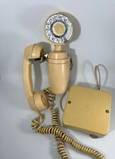 Vintage AE Co. Spacemaker Rotary Retro Beige Tan Telephone Side Hang Wall Mount picture