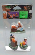 Rare Retired Lemax Pumpkin Carvers Set Of 3 2005 #52009 Brand New picture