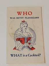 1940's The Betsy Flanagan Cocktail/The Roosevelt New York City Hotel Foldout picture