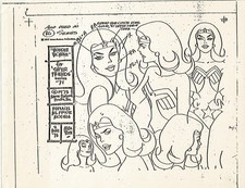 Superfriends 1977 Production Model Sheet Copy Page from Hanna Barbera mc10 picture
