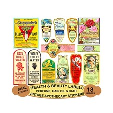 Elegant Perfume, Bath & Cologne Stickers, Bathroom Décor, Cut & Peel Sheet, 851 picture