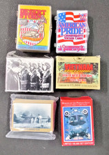 6 Lot Vintage Military War History Trading Card Set Desert Storm WW2, Vietnam picture