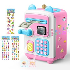 【Upgraded】 Piggy Bank, Face ID Password Unlocking Electronic Kids Bank ATM Se... picture