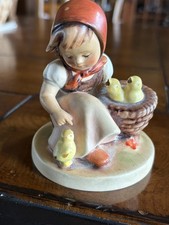 Vintage M.I. Hummel “Chick Girl” HUM 57/0 figurine by Goebel, Germany. picture