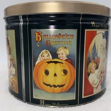 Vintage 1993 Victoria Graphics Holiday Postcard Tin Halloween Christmas Made USA picture