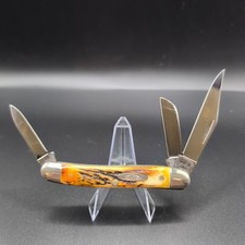 CASE XX 53087 1964-69 STOCKMAN KNIFE Triple Blade STAG Handle Pocket Knife picture