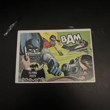 1966 Topps Batman Black Bat #44 Flying Fists Vintage Trading Card picture