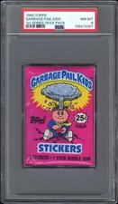1985 Topps OS1 Garbage Pail Kids 1st Series 1 OS1 Wax Pack PSA 8 NM-MT WITH .25c picture