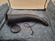 Antique Powder Horn 18th or 19th century fair condition Great untouched Petina. picture