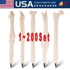 5 PCS Creative Novelty Bone Shape Ballpoint Pens, 1.0Mm Black Ink Bone Model Pen picture