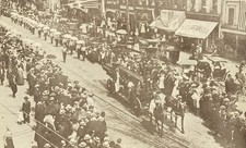 1910 Fredonia New York Fireman’s Convention Parade Postcard Old Home Week picture