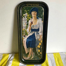 Coca-Cola 1973 Green Advertising Tray Printed in USA, Soda Theme, Original picture