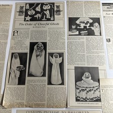 Antique Halloween Articles From Cerca 1905 Newspaper Ephemera picture