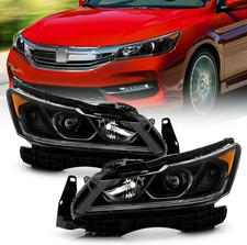 - for 2016-2017 Honda Accord LX Black Housing Projector Headlights Headlamps Pai picture