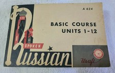 Vintage 1945 Spoken Russian A624 Basic Course Units 1-12 (Pre-Owned) picture