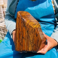 8.51LB Natural Yellow Tiger Eye Stone Crystal Mineral Specimen Polish Healing picture