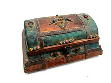Cute 1920s 30s Flapper La Tresure Paris France French Treasure box jewelry deco picture