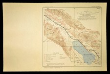 SP Railroad Map Coachella CA Indio Palm Springs Salton Sea San Andreas Fault picture