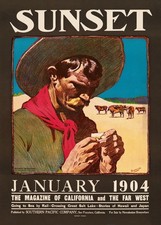 1904 Sunset Magazine Cover Vintage Poster Print picture