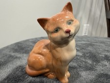 Beautiful  Vintage Royal doulton  Porcelain Orange Cat Figurine , England, 4