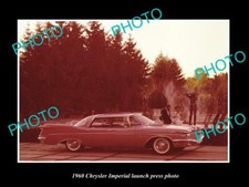 OLD POSTCARD SIZE PHOTO OF 1960 CHRYSLER IMPERIAL LAUNCH PRESS PHOTO 2 picture