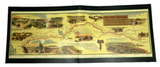 VINTAGE PUBLICATION THE PONY EXPRESS LEGEND OF WILD WEST MAP + 13 UNBOUND SHEETS picture