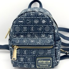LOUNGEFLY DISNEY VACATION CLUB DVC MINI BACKPACK / CROSSBODY BAG CONVERTIBLE EUC picture