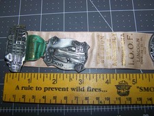 Vintage 1913 Odd Fellows IOOF State Assembly Lincoln Nebraska Medal & Ribbon picture