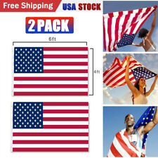 2pcs 4'x6' FT US American Flag~United States Flag with Grommets~USA America Flag picture