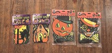 4 Vintage Halloween Beistle Cutout Packages - Factory Sealed  picture