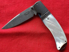 Carlton Evans Custom Handmade Folding Damascus Knife picture