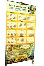 1961 Caterpillar Poster Calendar Giles & Ransome DE PA 25x46