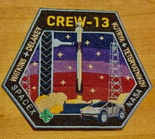 SPACEX  / NASA CREW 13 ISS Mission CREW DRAGON SPACE PATCH 3.5”    picture