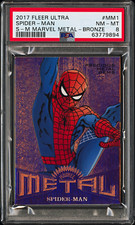Fleer 2017 Fleer Ultra Spider-Man MM1 Bronze Precious Metal Gems /199 PSA 8 picture
