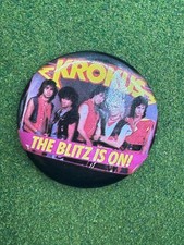 1980s Krokus Pinback The Blitz Is On Button Vintage Pin RARE HTF Heavy Metal 80s picture