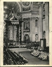 1940 Press Photo Scene during Easter Sunday service at St. Peter's Church-Rome picture
