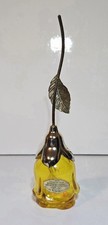 Avon Courting Rose Yellow Glass Figurine 7.75
