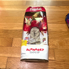 Campbell's Barbie Special Edition Alphabet Soup Advertising Sign picture