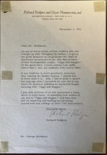 RICHARD RODGERS-Typed Letter Signed-1951-Composer-Excellent content-Vintage-COA picture
