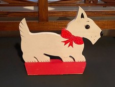 Vintage Hand-Crafted Wooden West Highland White Terrier 