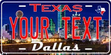 Dallas Texas Novelty License Plate Personalized Custom Auto Bike Motorcycle picture