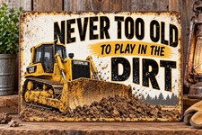 Caterpillar Tractor bulldozer Metal Sign 8x12  picture