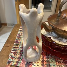VTG Kenya African Hand Carve Adoption Unity Family Soapstone Sculpture 3 People picture